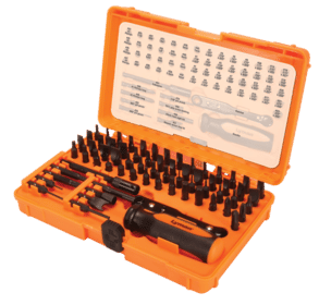 Lyman Master Gunsmith Tool Kit with 68 Pieces features an orange case